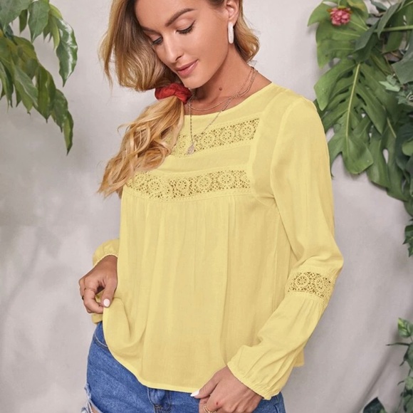 Yellow boho top - Picture 2 of 4